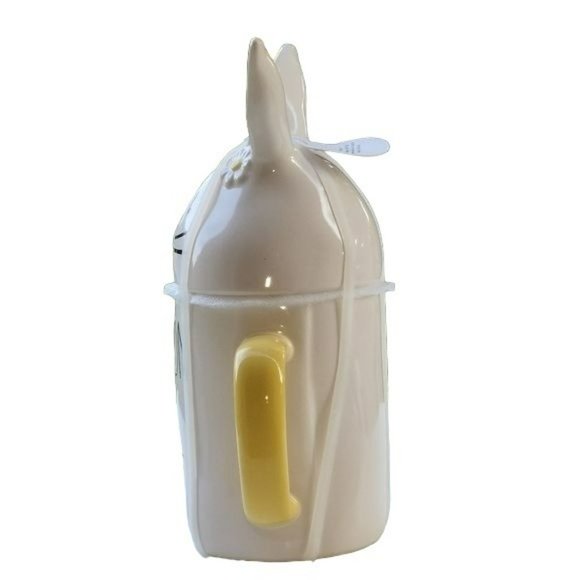 Rae Dunn Cotton Tail Cutie Bunny White‎ Ceramic Coffee Mug With Topper 16oz - Picture 6 of 8